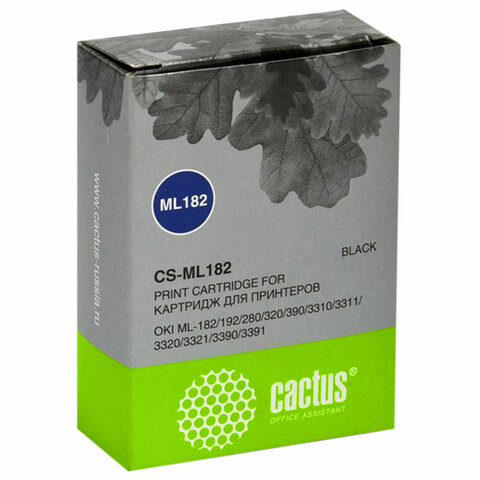 Картридж матричный CACTUS (CS-ML182) для Oki ML-182/192/280/320/390, черный оптом