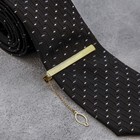 Зажим для галстука "Классический" поперечная линия, цвет золотой оптом