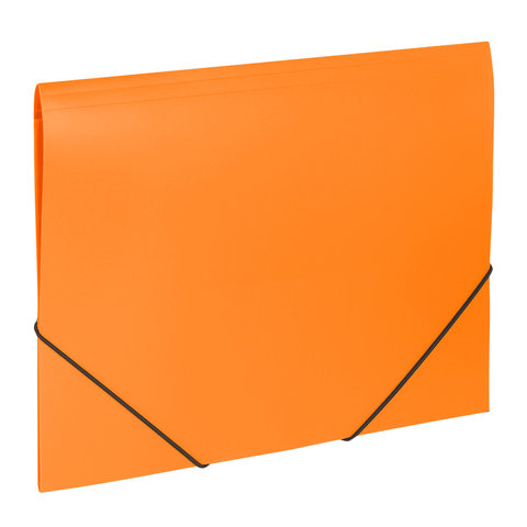 Папка на резинках BRAUBERG "Office", оранжевая, до 300 листов, 500 мкм, 228084 оптом