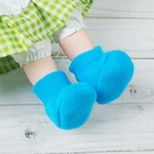 Носки для куклы, длина стопы: 6 см, цвет голубой оптом
