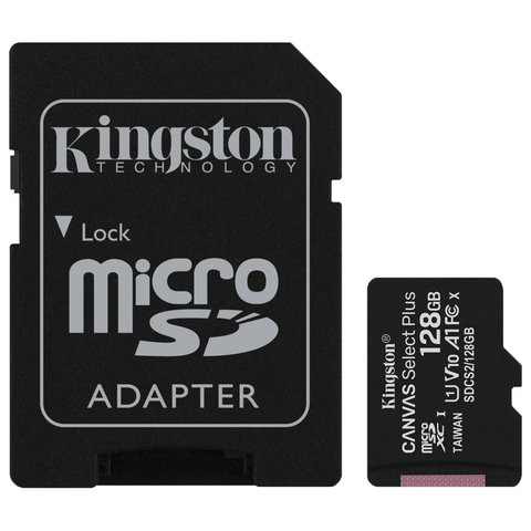   microSDXC 128 GB KINGSTON Canvas Select Plus UHS-I U1,100 / (class 10), , SDCS2/128 GB, SDCS2/128GB 
