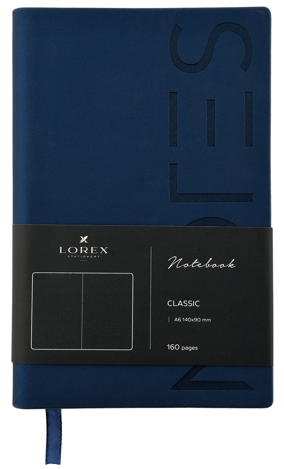 Записная книжка LOREX, A6, 160 стр. в точку, мягкая обложка. Синий. Серия CLASSIC оптом