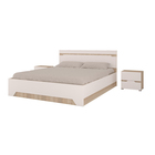 Спальня «Анталия», МДФ, кровать 160 см, основание, 2 тумбы, цвет сономо, белый софт оптом