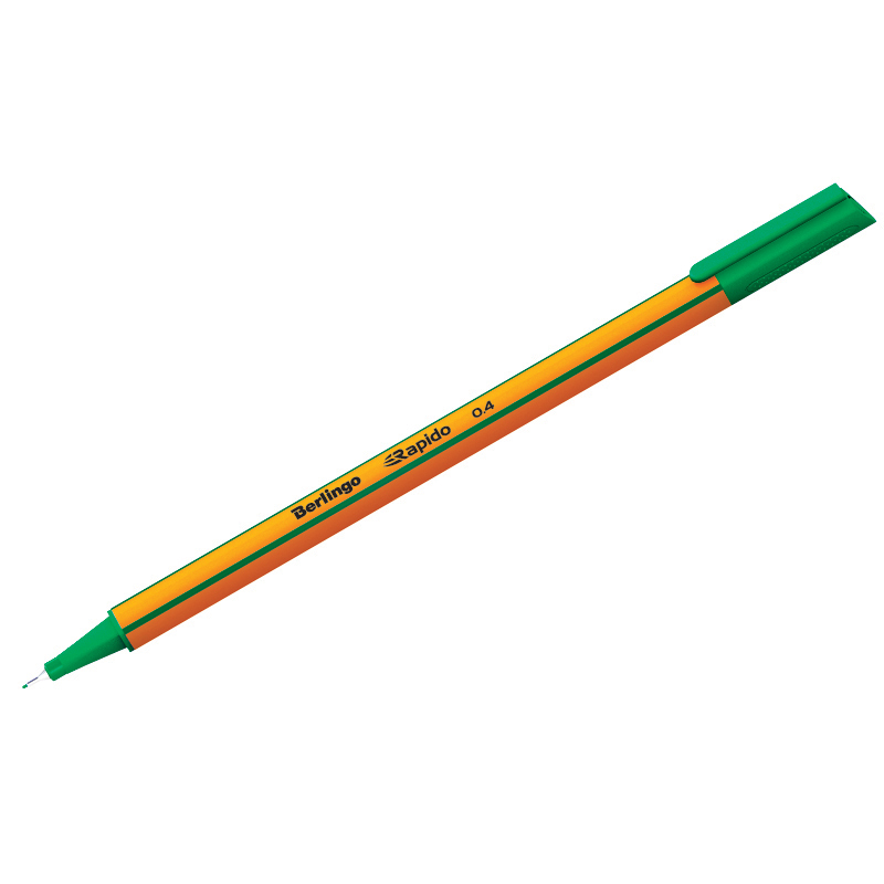 Ручка капиллярная Berlingo "Rapido" зеленая, 0,4мм, трехгранная оптом