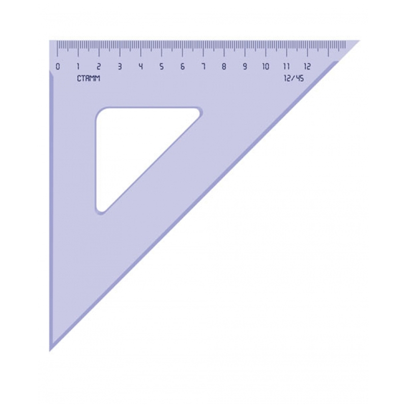 Треугольник 45`, 12см СТАММ, прозрачный тонированный оптом