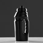 Бутылка для воды 600 мл, велосипедная, с соской, 22х9.5х7.2 см, черная оптом