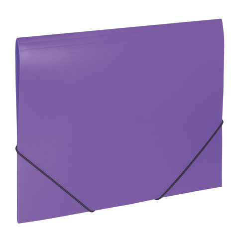 Папка на резинках BRAUBERG "Office", фиолетовая, до 300 листов, 500 мкм, 228081 оптом