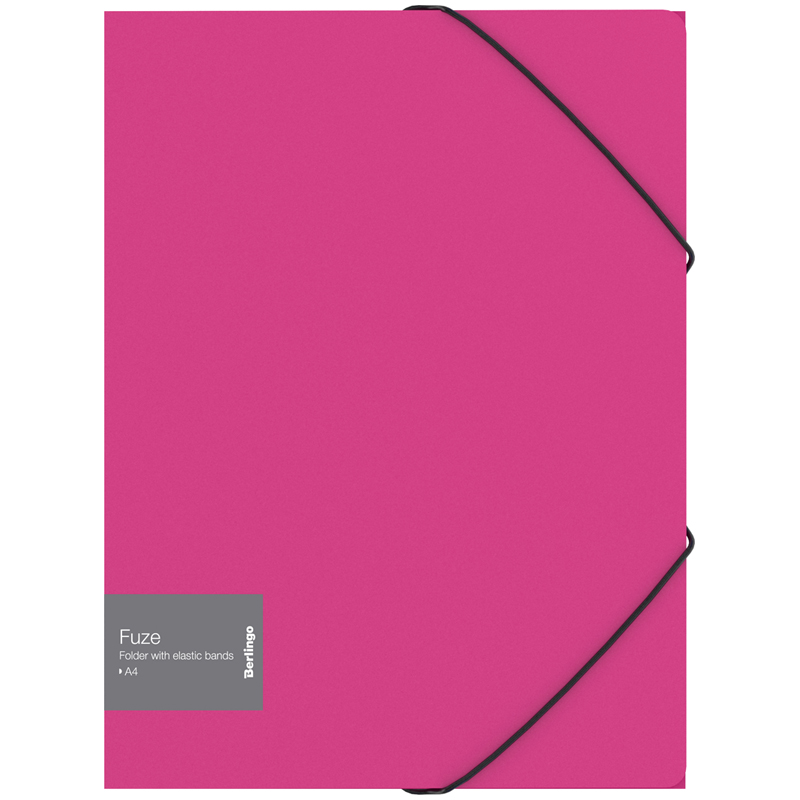 Папка на резинке Berlingo "Fuze" А4, 600мкм, розовая оптом