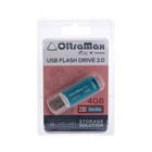Флешка OltraMax 230, 4 Гб, USB2.0, чт до 15 Мб/с, зап до 8 Мб/с, синяя оптом