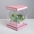 Коробка для цветов с вазой и PVC окнами складная «Вдохновение», 16 х 23 х 16 см оптом