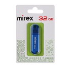 Флешка Mirex CANDY BLUE, 32 Гб ,USB2.0, чт до 25 Мб/с, зап до 15 Мб/с, синяя оптом