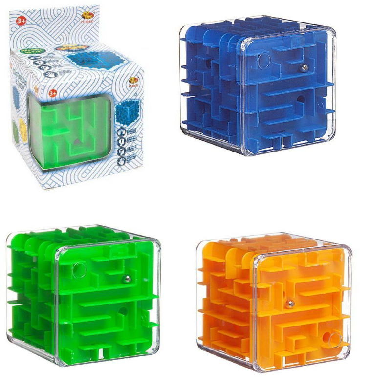 Игра-головоломка куб-лабиринт 3D Abtoys 3 цвета в ассортименте PT-00822 оптом