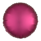 Шар фольгированный 5" «Круг» с клапаном, матовый, цвет бургундия оптом