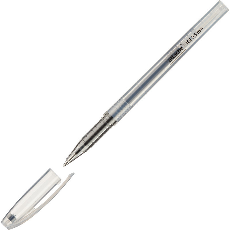 Ручка гелевая Attache Ice черный стерж, 0,5мм оптом