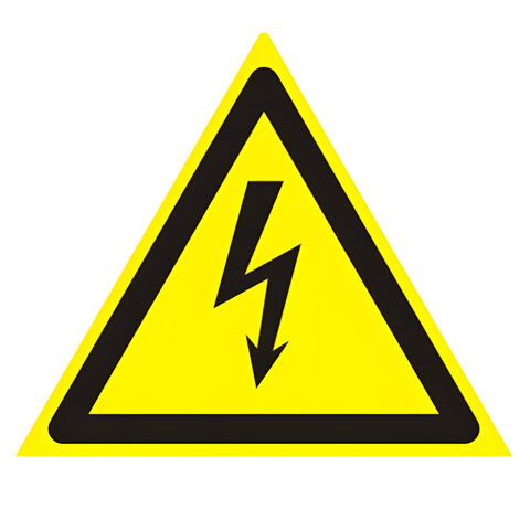 Знак предупреждающий "Опасность поражения электрическим током", треугольник, 200х200х200 мм, 610007/W 08 оптом
