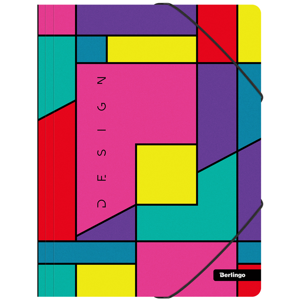 Папка на резинке Berlingo "Color Block" А4, 600мкм, с рисунком оптом