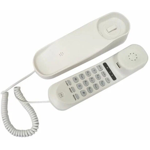 Телефон RITMIX RT-002 white, удержание звонка, тональный/импульсный режим, повтор, белый, 80002230 оптом